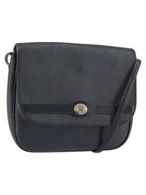 Authentic Christian Dior Honeycomb Canvas Shoulder Bag PVC Black Gold